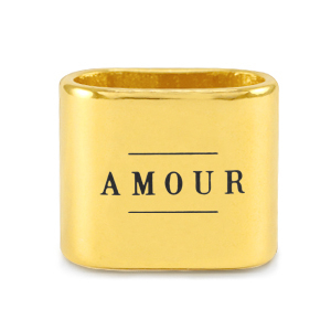 Metaal schuivers DQ "AMOUR" Mix & Match Goud (nikkelvrij)