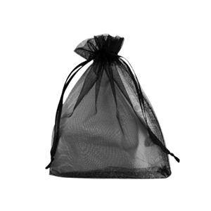 Organza sieradenzakje 9x12cm Black