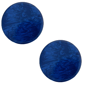 20 mm platte Polaris Elements cabochon Lively True blue