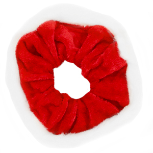Scrunchie kerst haarelastiek Red-white