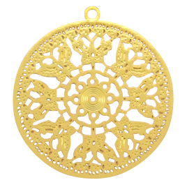 Bohemian hanger round butterfly Gold