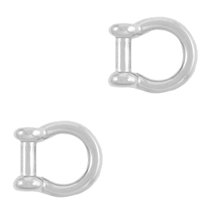 Metaal bedels DQ tussenstuk ring Antiek zilver (nikkelvrij)