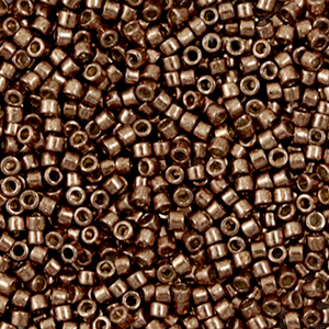 Miyuki kralen 11/0 delica's Duracoat galvanized dark mauve brown DB-1843