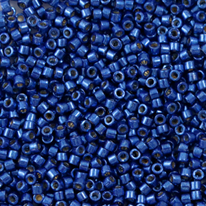 Miyuki kralen 11/0 delica's Duracoat galvanized navy blue DB-2511