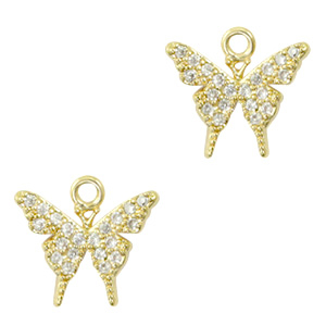 Zirkonia bedel butterfly Gold