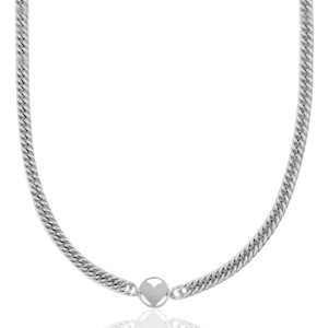 Schakelkettingen van Stainless steel Roestvrij staal (RVS) hart Zilver