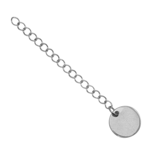 Benodigdheden van Stainless steel Roestvrij staal (RVS) verlengketting coin 12mm Zilver