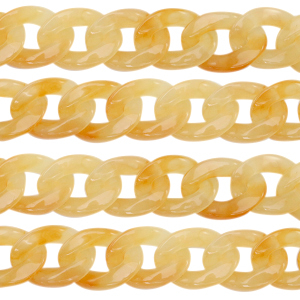 Acryl schakels 22mm Amber orange