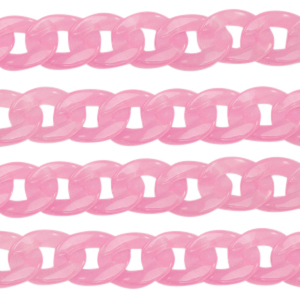Acryl schakels 19mm Pink