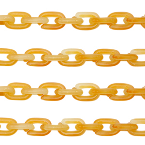 Acryl schakels 15mm Amber orange