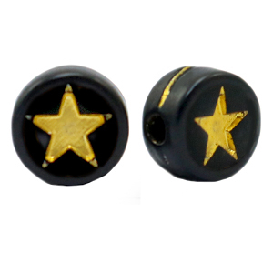 Acryl letterkralen star Black-gold