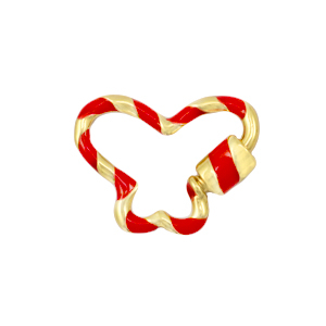 Zirkonia slot butterfly Gold-red