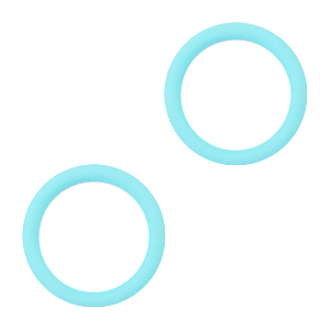 Elastiek eindjes Light blue