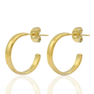 Oorbellen van Stainless steel Roestvrij staal (RVS) oorsteker creolen Goud