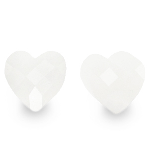 Facet fashion kralen heart White