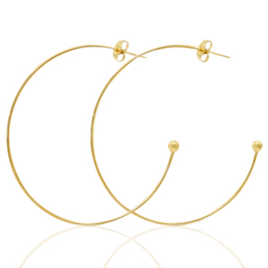 Oorbellen van Stainless steel Roestvrij staal (RVS) oorstekers creolen Goud