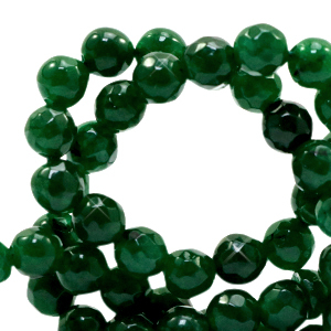 6 mm kralen natuursteen Jade facet geslepen Agata green