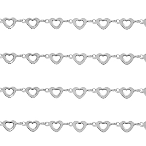 Benodigdheden van Stainless steel Roestvrij staal (RVS) jasseron heart Zilver