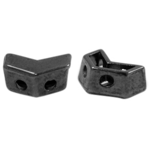Metaal kralen DQ duo beads pijl Zilver antraciet (nikkelvrij)