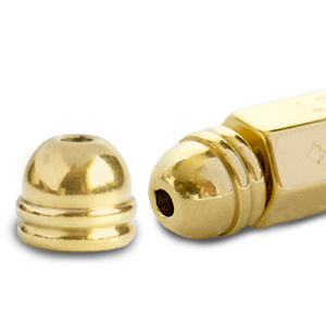 C.U.S&reg; message beads eindkap Goud (nikkelvrij)