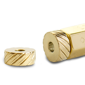 C.U.S&reg; message beads eindkap Goud (nikkelvrij)