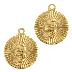 Bedels van Stainless steel Roestvrij staal (RVS) snake Goud