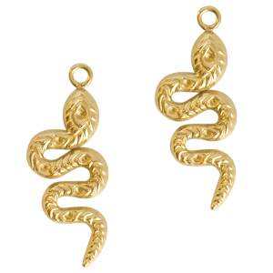 Bedels van Stainless steel Roestvrij staal (RVS) snake Goud