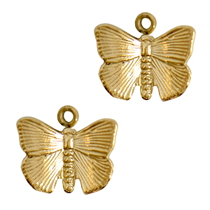 Bedels van Stainless steel Roestvrij staal (RVS) butterfly Goud