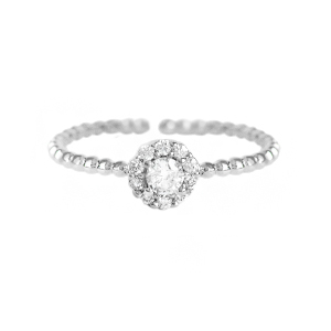 Trendy Ringen enamel Crystal-silver