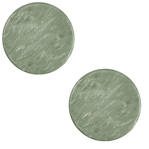 12 mm platte Polaris Elements cabochon Lively Sea green
