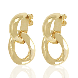 TQ metaal brass oorstekers Gold