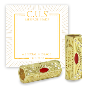 C.U.S&reg; message beads "wild" Goud