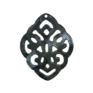 Hangers van resin barok ruit Black