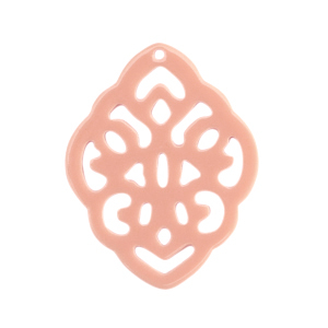 Hangers van resin barok ruit Vintage pink