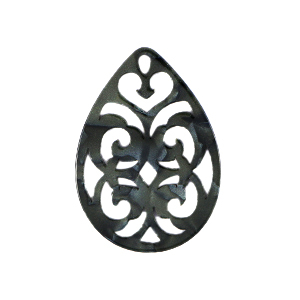 Hangers van resin barok druppel Black