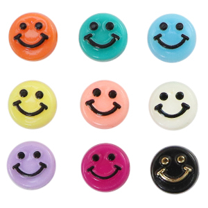 Acryl letterkralen smiley Multicolour