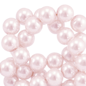 Glasparels rond 4mm Light pink