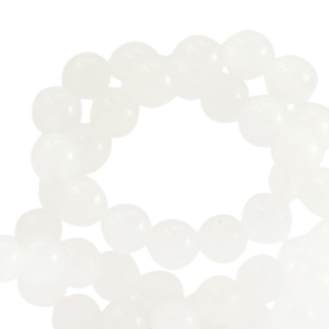 Kralen natuursteen kwarts 8mm White