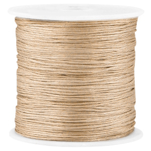 Satijn Macram&eacute; draad 0.8mm Beige brown