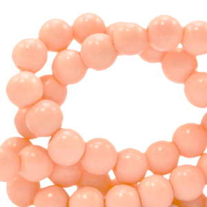 Glaskralen 4 mm opaque Peach blush pink
