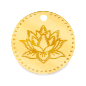 Bedels Plexx 20mm Birth flower July-Water lily Gold