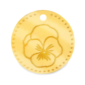 Bedels Plexx 20mm Birth flower February-Violet Gold