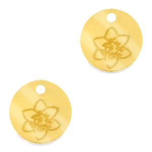 Bedels Plexx 12mm Birth flower December-Narcissus Gold