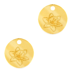 Bedels Plexx 12mm Birth flower March-Daffodil Gold