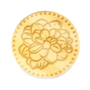 Cabochons Plexx 20mm Birth flower October-Marigold Gold