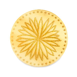 Cabochons Plexx 20mm Birth flower September-Aster Gold