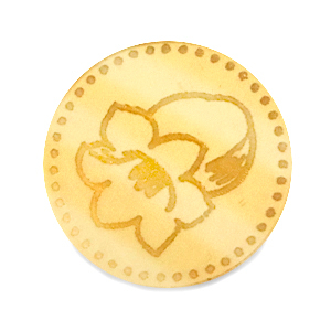 Cabochons Plexx 20mm Birth flower May-Lily of the valley Gold