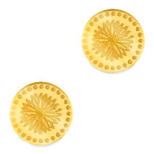 Cabochons Plexx 12mm Birth flower September-Aster Gold