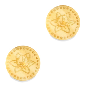 Cabochons Plexx 12mm Birth flower March-Daffodil Gold