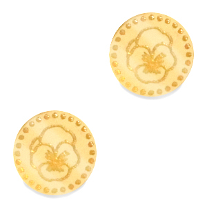 Cabochons Plexx 12mm Birth flower February-Violet Gold